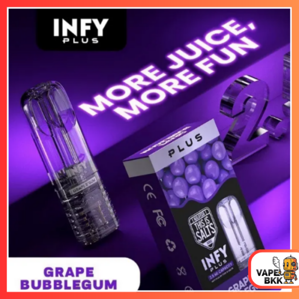 หัวพอต INFY PLUS - Grape Bubblegum องุ่นบับเบิ่ลกั้ม