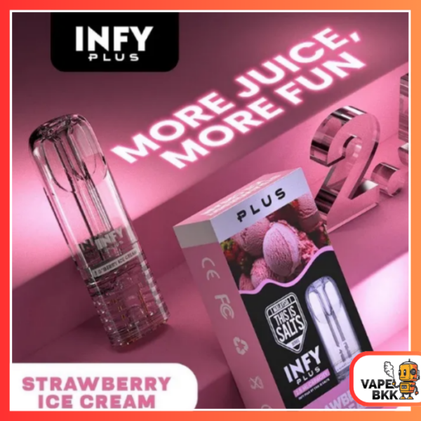 หัวพอต INFY PLUS - Strawberry Ice-Cream ไอติม สตอเบอรี่