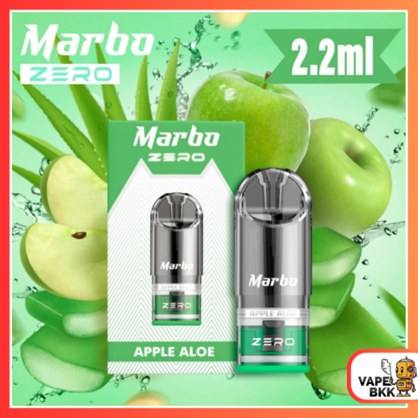 หัวพอต MARBO ZERO 30 MG - Apple Aloe (แอปเปิ้ล)