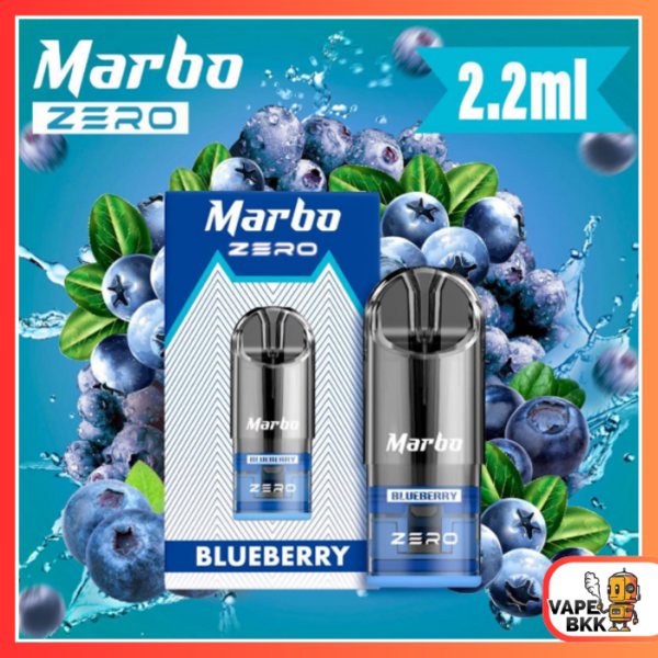 หัวพอต MARBO ZERO 30 MG - Blueberry (บลูเบอรี่)