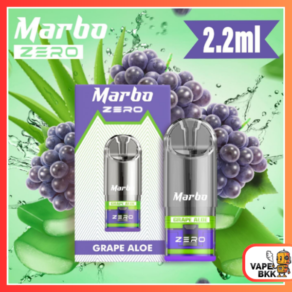 หัวพอต MARBO ZERO 30 MG - Grape Aloe องุ่นอโล