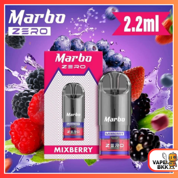 หัวพอต MARBO ZERO 30 MG - Mixberry (มิ้กเบอรี่)