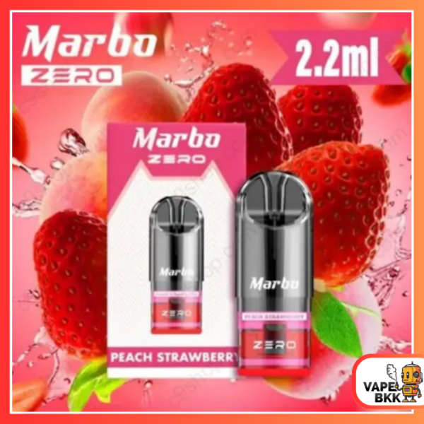 หัวพอต MARBO ZERO 30 MG - Peach Strawberry (พีช สตอเบอรี่)