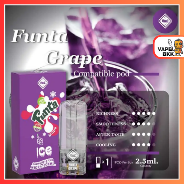 หัวพอต VMC NEW 2.5 ML - Funta Grape แฟนต้าองุ่น