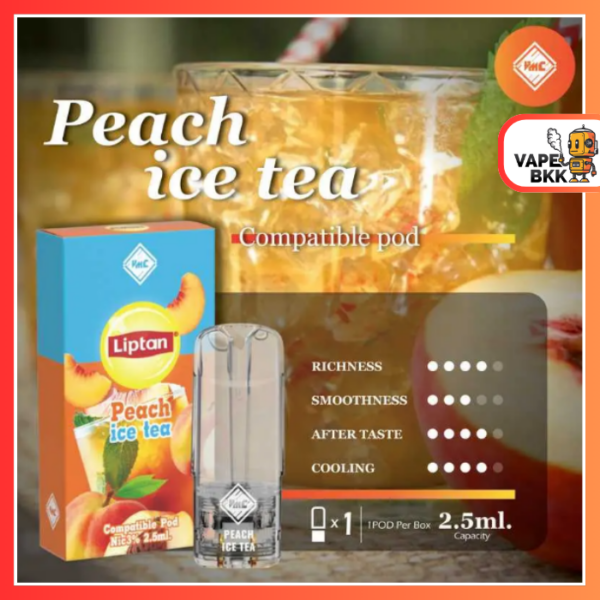 หัวพอต VMC NEW 2.5 ML - Lipton Peach ชาลิปตันพีช